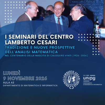 Tradizione e nuove prospettive dell’Analisi Matematica nel centenario della nascita di Calogero Vinti (1926–2026)